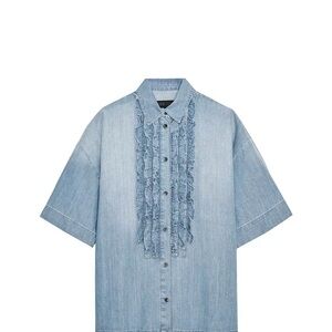 Zara Blue Denim Blouse